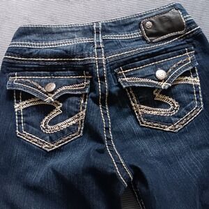 Y2K EUC 00's Era Silver Jeans Co Natsuki Bootcut Jeans Dark Mid Rise 26x31 *30